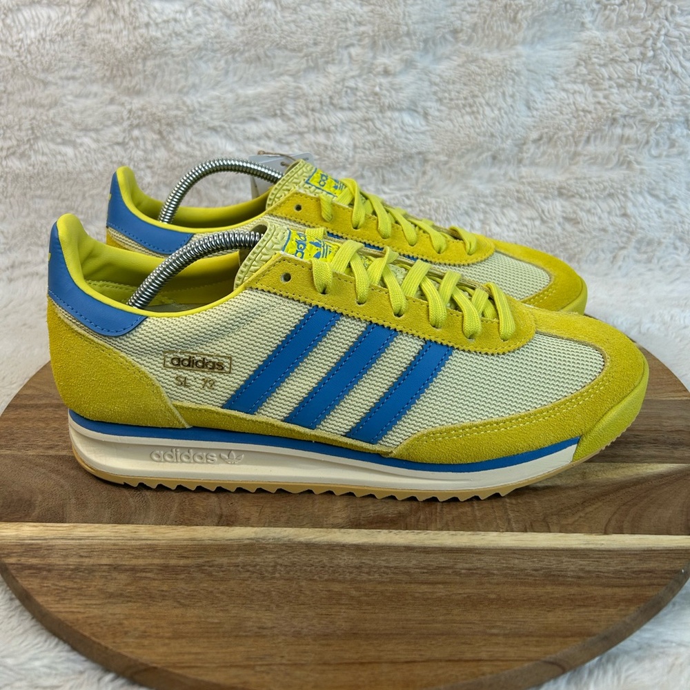 new men's 10.5 Adidas SL 72 RS Pure Sulfur/Focus Blue/Powder Yellow JH5101